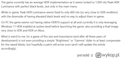 yeradd - Jeśli ktoś jest ciekawy implementacji HDR w tej grze to jest oczywiście tak ...