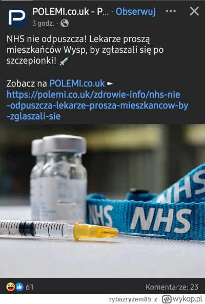 rybazryzem85 - Lekarze w UK informują, by już teraz zaszczepić się przeciw grypie, by...