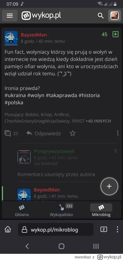 memifazi - Fun fact, wołyń to ruska propaganda, wierzą w niego osoby starsze, religij...