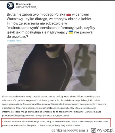 gardzenarodowcami - czyli mamy powtórkę z rozrywki do tego co działo się po zabójstwi...