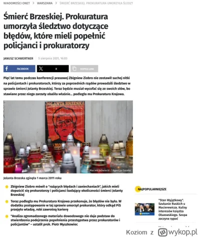 Koziom - W sprawie Brzeskiej, bo już pisowcy mają narrację, podrzucajcie im tego twee...