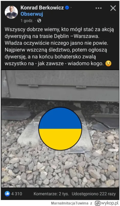 MarnaImitacjaTuwima - Rozumiem, że Kondziowi Bekowiczowi odbiorą przez to immunitet?
...