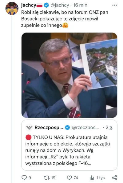 Koziom - Prawica oczywiście błyskawicznie wykorzystuje newsa o tym, że to polski F-16...