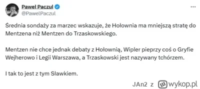JAn2 - Ciekawe że mentzen gadał, że nie chce iść do debaty z zandbergiem bo ten ma ni...