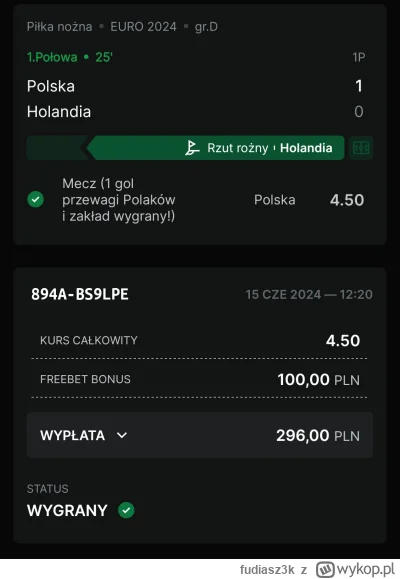 fudiasz3k - Eh, wczoraj oszukali na kursie, ale i tak z bonusu grałem, więc cieszy