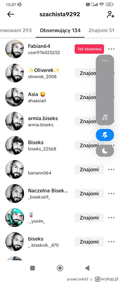 prawiczek92 - Patrzcie kto mnie obserwuje na tiktoku  same biseksy #przegryw #tiktok