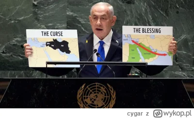 cygar - @blashot: netanyahu na ostatnim spotkaniu na UN sam pokazał mapę ekspansji kr...