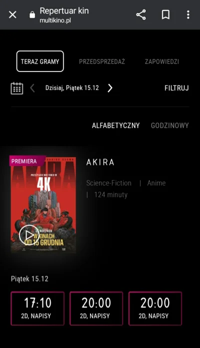 BArtus - #anime #kino #film 
Kto się wybierać do Multikina na Akire ಥ⁠‿⁠ಥ