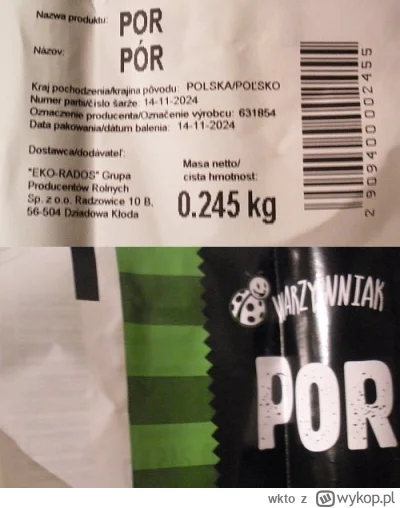 wkto - #listaproduktow
#porswiezy Warzywniak #biedronka
producent: 631854, Polska
dos...