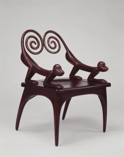 GARN - #sztuka #art #rzezba autor: Judy Kensley McKie | Monkey Chair | 1994