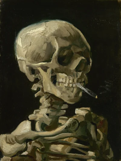 Lookazz - Skull of a Skeleton with Burning Cigarette 
Vincent van Gogh

#malarznadzis...