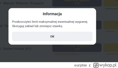 eurphie - #famemma jaki jest limit wygranej betclic?