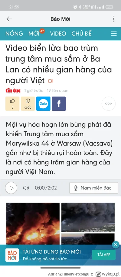 AdrianZTuneliVietkongu - Pożar na Marywilskiej 44 nie umknął uwadze wietnamskich medi...