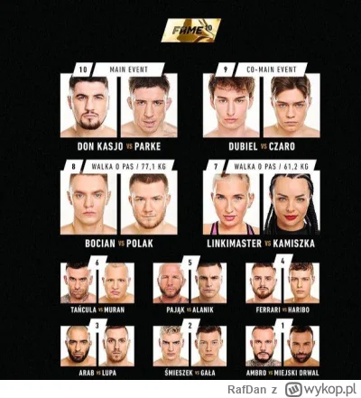 RafDan - @christian-huygens: W sumie patrząc na tą kartę 10tki, to oprócz main eventu...