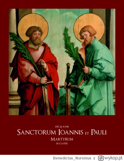 BenedictusNursinus - #kalendarzliturgiczny #wiara #kosciol #katolicyzm

środa, 26 cze...