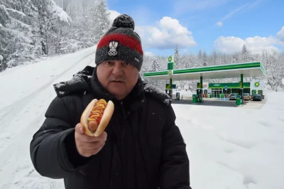 patryk-wuwuw - #maklowicz reklamuje swoim wizerunkiem hot-dogi ze stacji BP. Jedliści...