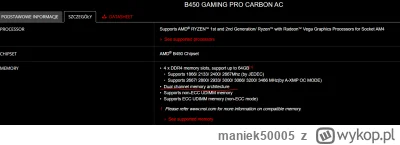 maniek50005 - >MSI B450 GAMING PRO CARBON AC

@abuk220: Ta płyta główna pracuje w try...