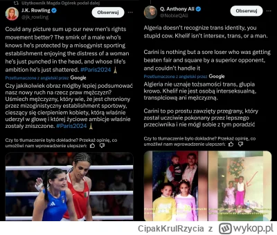 CipakKrulRzycia - #jkrowling #paryz2024 #olimpiada i kto ma rację? #pytanie