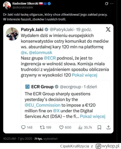 CipakKrulRzycia - #patrykjaki  #sikorski #polityka #usa #polska
robienie "laski" prze...