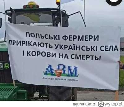 neurotiCat - Z protestu ukraińskich rolników na granicy:

"Polscy farmerzy skazują uk...