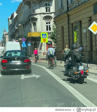 dddobranoc - Chamstwo rowerowe się panoszy na ścieżce motocyklowej