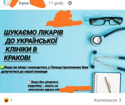 pieknylowca - No jak tam? Likary szukajetie raboty w ukrainskoj kliniki w Krakowi? To...