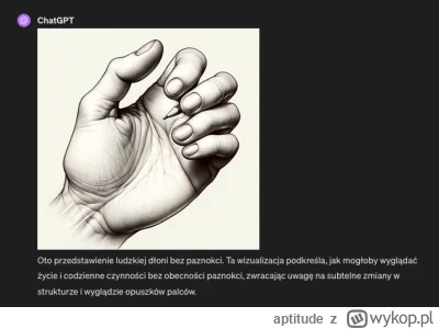 aptitude - To już trzecia próba stworzenia dłoni bez paznokciami. 
Ale nawet ChatGPT4...