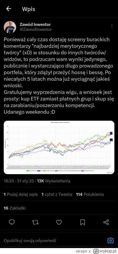 olcayn - Na X (dawniej twitter) właśnie trwa drama dwóch polskich finfluencerów: Zawó...
