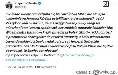 Xianist - Zacznijcie pytać wszystkich członków lewicy czy są za programem dopłat. Bez...