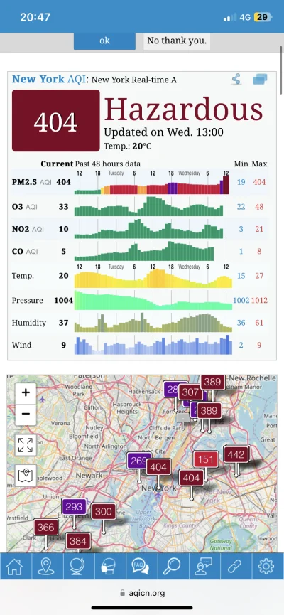 taki-tam-czlowiek - Pozary w Kanadzie?
Air Quality w Nowym Jorku osiagnelo skalowe ma...