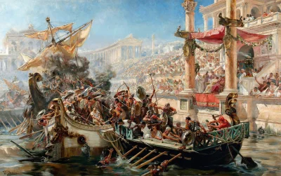 wfyokyga - A wiecie że na Koloseum nawet robili bitwy morskie? Niesamowita historia, ...