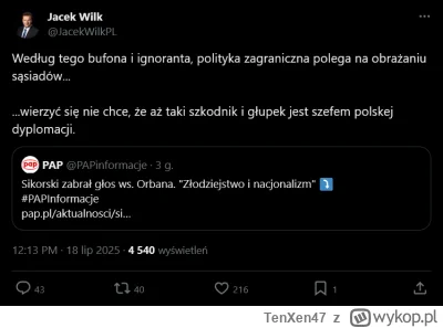 TenXen47 - Regularne obrażanie i atakowanie sąsiada w postaci największej gospodarki ...