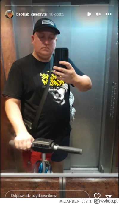 MILIARDER_007 - Baobab zrobił sobie fotkę selfie w windzie. Trzeba mu przyznać, że wo...