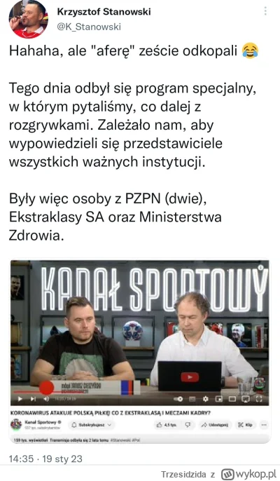 Trzesidzida - Krzysztof Stanowski jest niewinny. Wystarczy poczytać twittera i obejrz...
