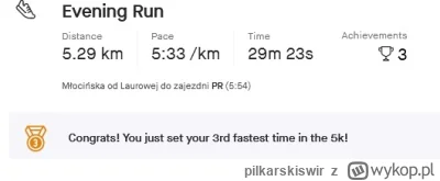 pilkarskiswir - #bieganie #biegajzwykopem
W zasadzie od wrzesnia pierwszy raz caly mi...