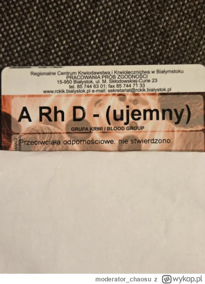 moderator_chaosu - @michal-p kurcze kolego mam identyczną grupę krwi. Nawet nie wiedz...