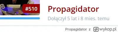 Propagidator - Nie znam się na wykopie, co oznacza ta liczba 510 i czemu mój nick jes...