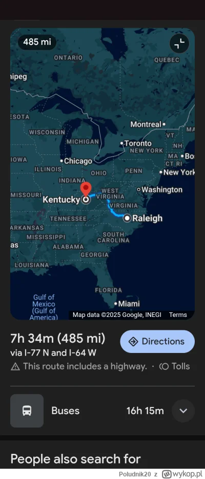 Poludnik20 - @Poludnik20: Kentucky nie sąsiaduje z Karolina Północną. Kończy się na p...