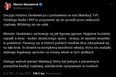 RafiRK - >Pierwszy raz w historii polskich mediów ktoś zdecydował się na taki krok.
M...