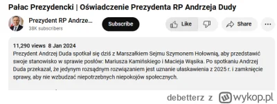 debetterz - Zajrzałem na oficjalny kanał Prezydenta. Ułaskawienie z przyszłego roku j...