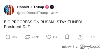 mlody18 - "jak będzie milion plusów, to powiem więcej"
#ukraina #rosja #trump