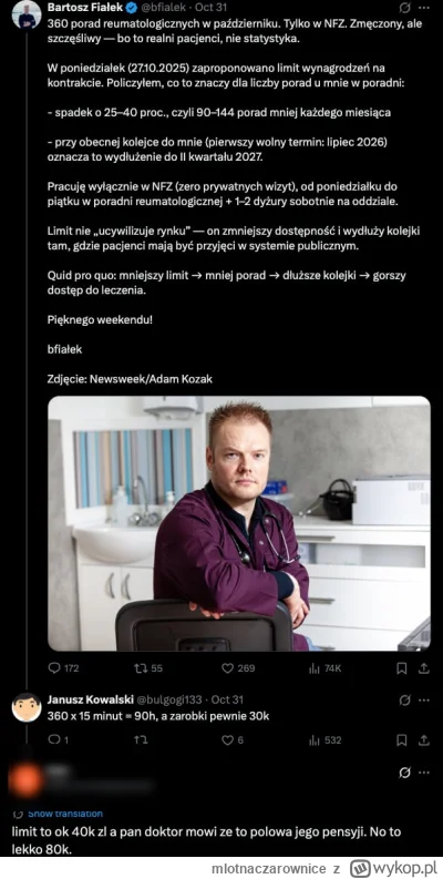 mlotnaczarownice - @hooligan166: tak to on :) poszukaj go na X. I dr Fiałek. Napisał ...