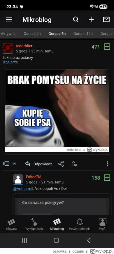 parowkazoczami - @TobiaszSuchy Gorące z ostatnich 6 godzin dla przykładu ¯\(ツ)/¯