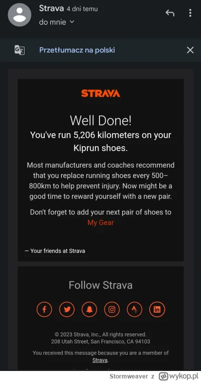 Stormweaver - Czy strava jest w zmowie z producentami butów? ( ͡º ͜ʖ͡º) Cały mail zas...