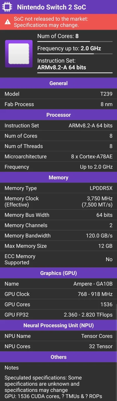 EWRNB - #nintendoswitch pelna specyfikacja switcha 2, wychodzi ponad 6x szybciej niz ...