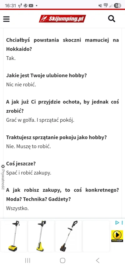 Gruboklates - #skoki Ryoyu Kobayashi i jego wywiad czyli idealne odzwierciedlenie moi...