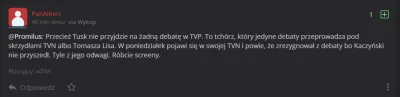 Don_Kichot - Ależ się zestarzało w 40 minut XD
Kaczyński przed chwilą powiedział, że ...