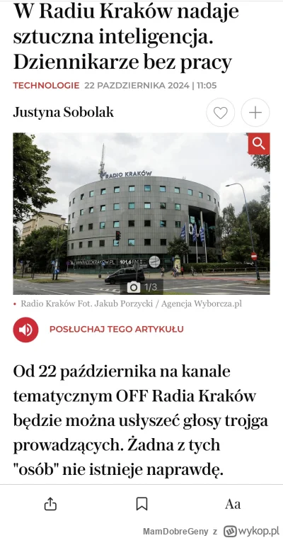 MamDobreGeny - Zaczęło się. 
#muzyka #radio #sztucznainteligencja #ciekawostki #pracb...