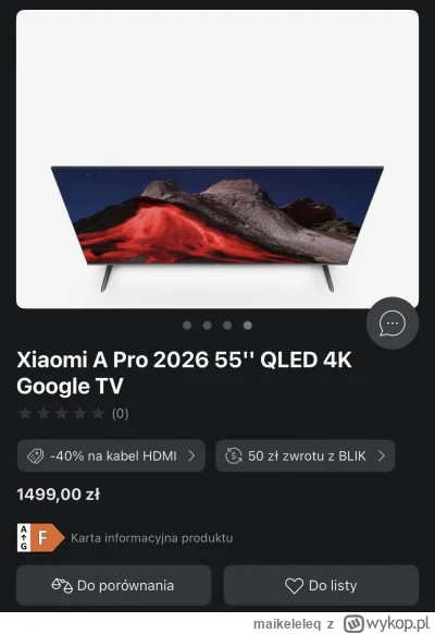 maikeleleq - Szukam TV dla rodziców 👵🏻🧓🏻

Jako że święta zaraz to stwierdziłem że...