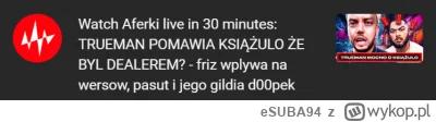 eSUBA94 - Znowu to g---o
ciekawe czy o wielkim projekcie BANNDA coś będzie
+ wybijani...